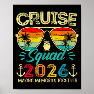 Cruise Squad 2026 Family Group Matching Summer Vac Poster