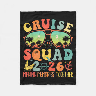Cruise Squad 2026 Family Vacation Matching Group Fleece Blanket