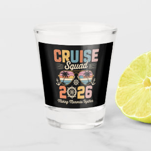 Cruise Squad 2026 Family Vacation Retro Vintage Shot Glass