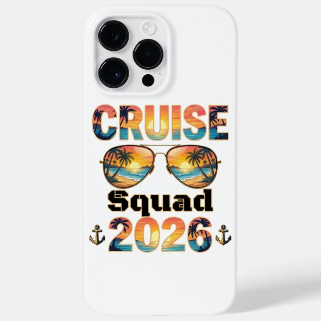 Cruise Squad 2026 - Retro Sunset Case-Mate iPhone Case (Back)