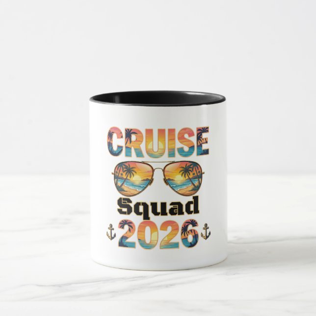Cruise Squad 2026 - Retro Sunset Mug (Center)