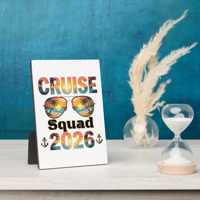 Cruise Squad 2026 - Retro Sunset Plaque (Side)