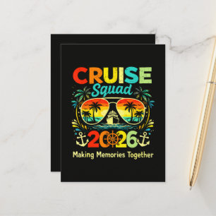 Cruise Squad 2026 Summer Vacation Announcement Postcard