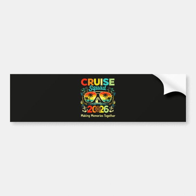 Cruise Squad 2026 Summer Vacation Bumper Sticker (Front)