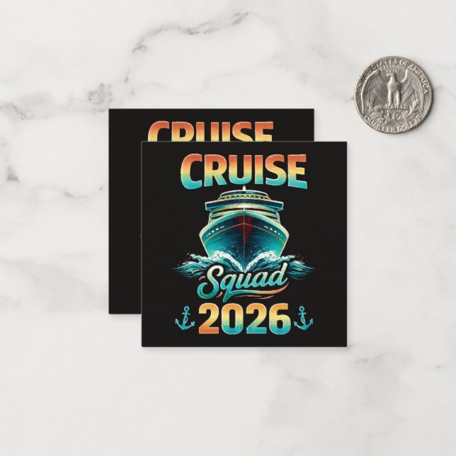 Cruise Squad 2026 – Summer Vacation Card (Front/Back In Situ)