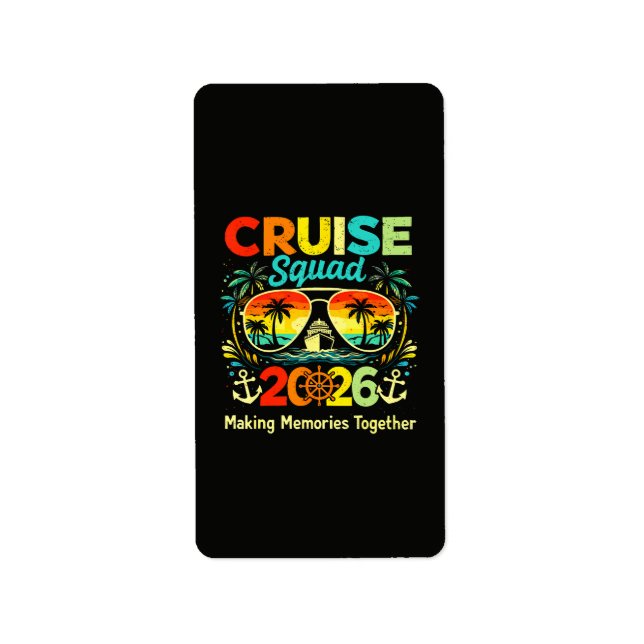 Cruise Squad 2026 Summer Vacation Label (Front)
