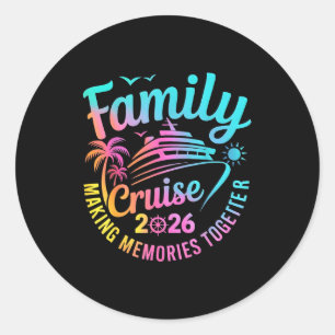 Cruise squad 2026 summer vacation matching family classic round sticker