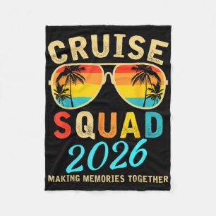 Cruise Squad 2026 Summer Vacation Matching Family  Fleece Blanket