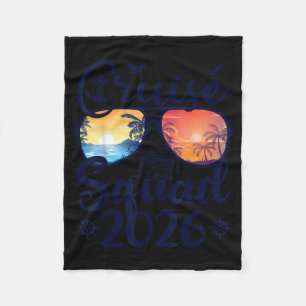 Cruise Squad 2026 Summer Vacation Matching Family Fleece Blanket