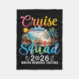 Cruise Squad 2026 Summer Vacation Matching Family Fleece Blanket