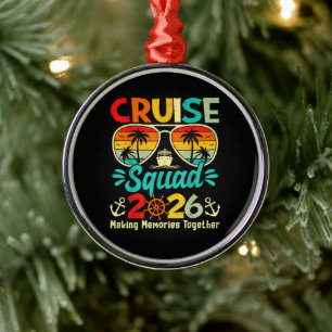 Cruise Squad 2026 Summer Vacation Matching Family Metal Ornament