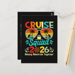 Cruise Squad 2026 Summer Vacation Matching Family Postcard