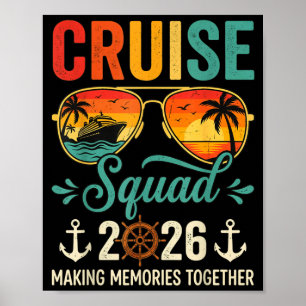Cruise squad 2026 summer vacation matching family poster