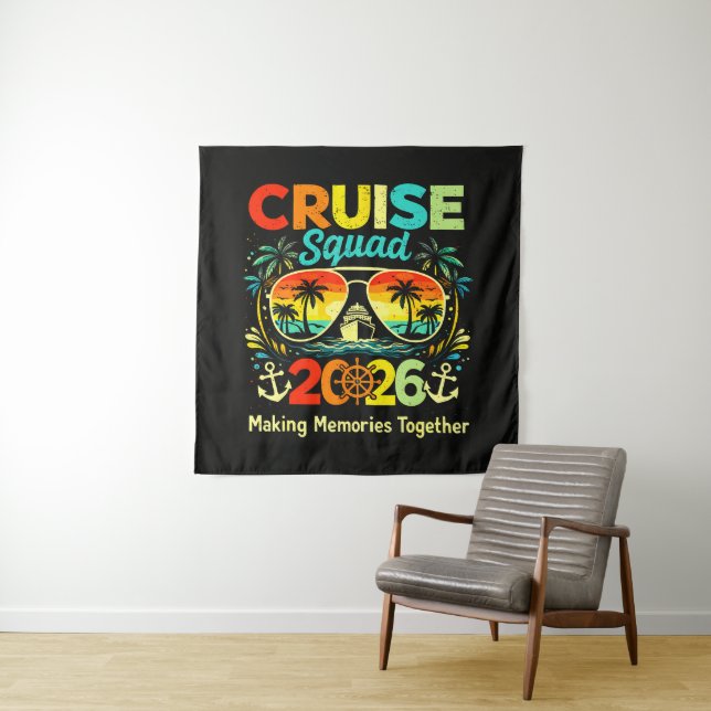 Cruise Squad 2026 Summer Vacation Tapestry (In Situ)