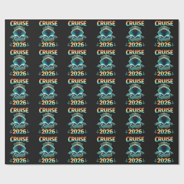 Cruise Squad 2026 – Summer Vacation Wrapping Paper (Flat)