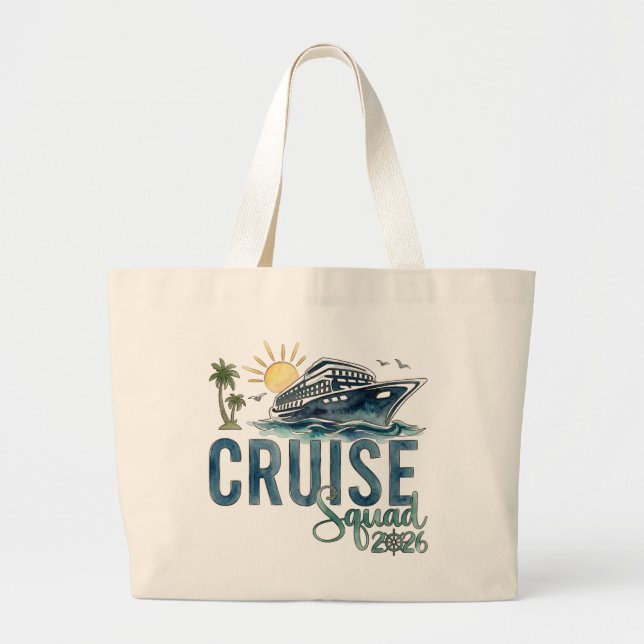 Cruise Squad 2026 Tote Bag Vacation (Front)