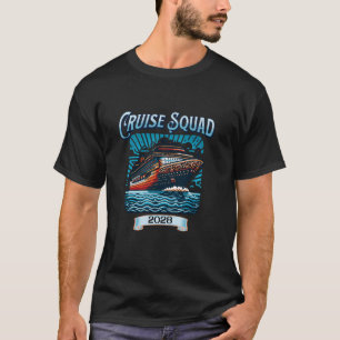 Cruise Squad 2028 Group Matching Family Art Deco R T-Shirt