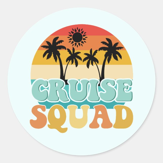 Cruise Squad Classic Round Sticker (Front)