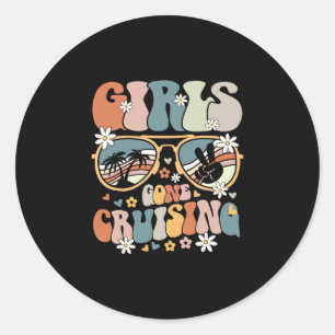 Cruise Squad Matching Girls Gone Cruising 2025 Wom Classic Round Sticker