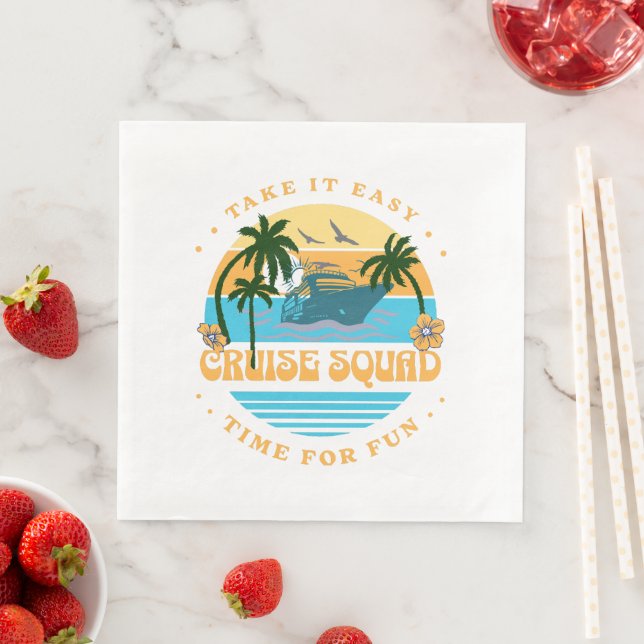 Cruise Squad Retro Cruise Napkin (Insitu)