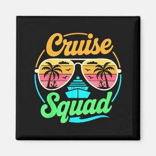 Cruise squad shirt matching family vacation men magnet