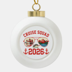 Cruise Squad Switzerland Vacation Trip 2026 Ceramic Ball Christmas Ornament