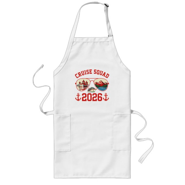Cruise Squad Switzerland Vacation Trip 2026 Long Apron (Front)
