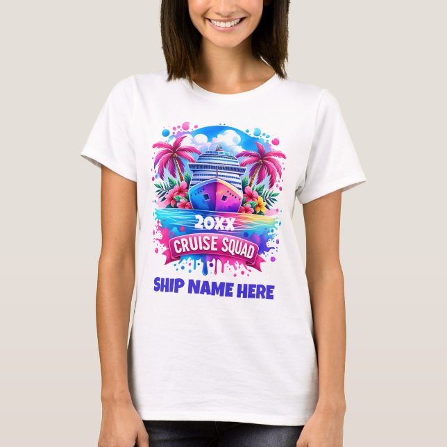 Cruise Squad T-Shirts Personalized with Ship Name  (Front)