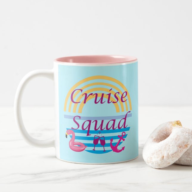 Cruise Squad Two-Tone Coffee Mug (With Donut)