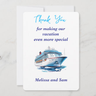 Cruise Thank You Card