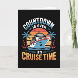 Cruise Time Vacation Retro Aesthetic Matching Fami Card