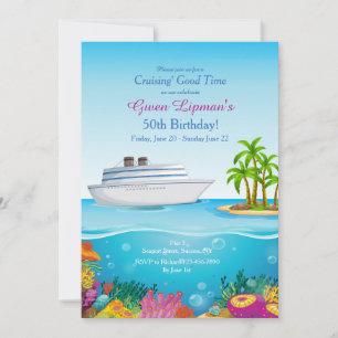 Cruise to Paradise Invitation Customised