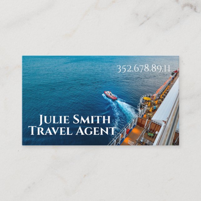 Cruise Travel agent business card (Front)