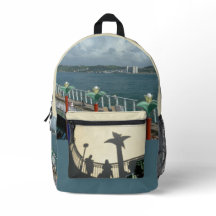 Cruise Trip All over Printed Backpack