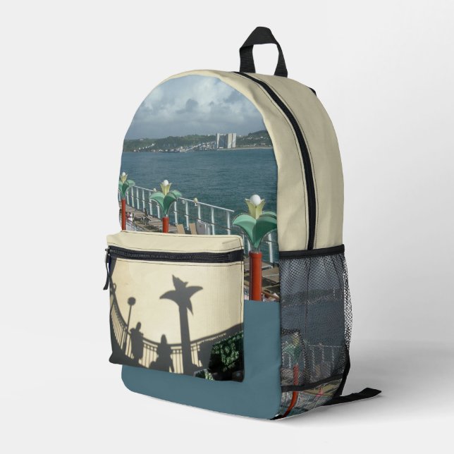 Cruise Trip All over Printed Backpack (Back Corner Right)