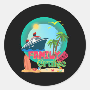 Cruise Vacation 2025 Family Vacation Twinning Matc Classic Round Sticker