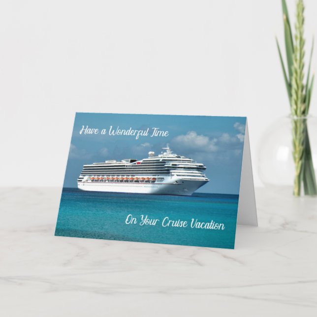 Cruise Vacation Card with Cruise Ship (Front)