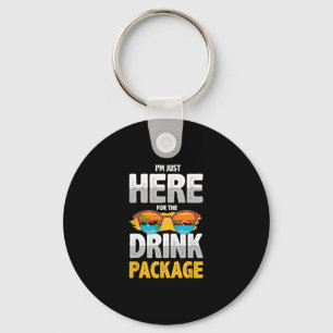 Cruise Vacation Funny Drinking Tail Party Shirt 6  Key Ring