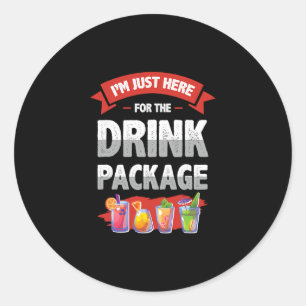 Cruise Vacation Funny Drinking Tail Party Shirt Classic Round Sticker