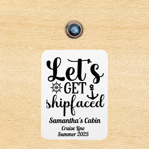 Cruise Vacation Ship Door Shipfaced Funny Magnet