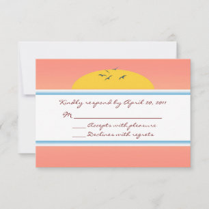 Cruise Wedding RSVP Response Cards Custom