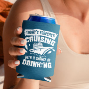 Cruise with a Chance of Drinking Funny Ship Can Cooler