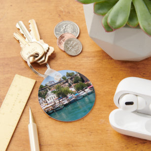 Cruise yachts near the port of Antalya Key Ring