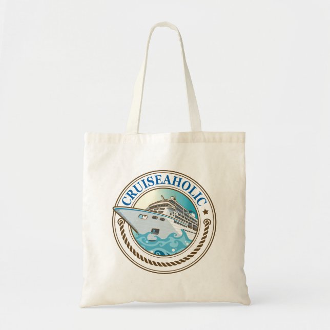 Cruiseaholic Cruise Ship Vacation Cruising Lover Tote Bag (Front)