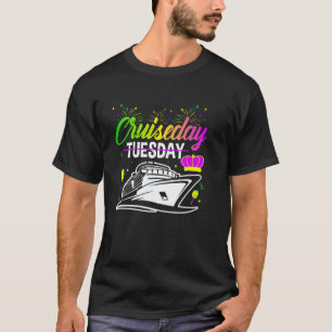 Cruiseday Mardi Gras Celebrations Parade Boat Fat T-Shirt