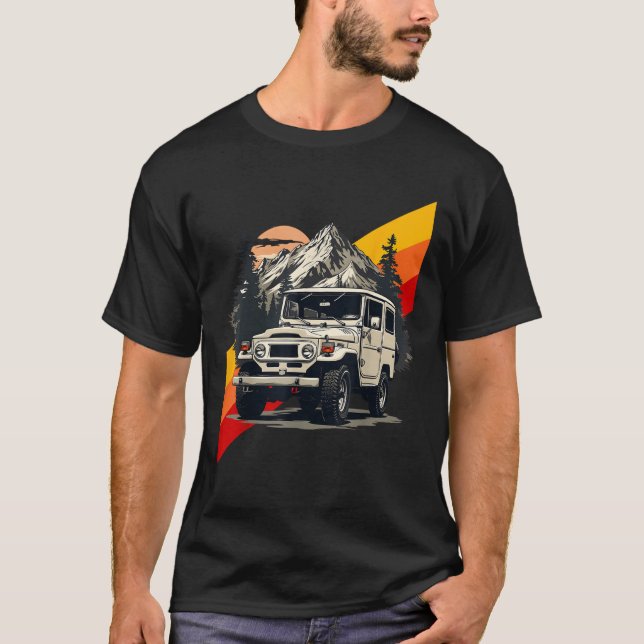 Cruiser 40 Series Mountain Offroad 4 Wheel Drive 4 T-Shirt (Front)