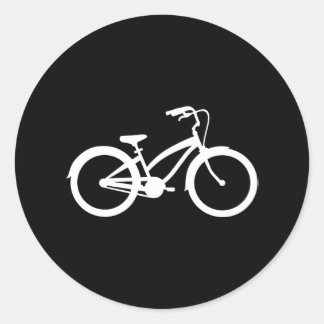 Cruiser bike classic round sticker