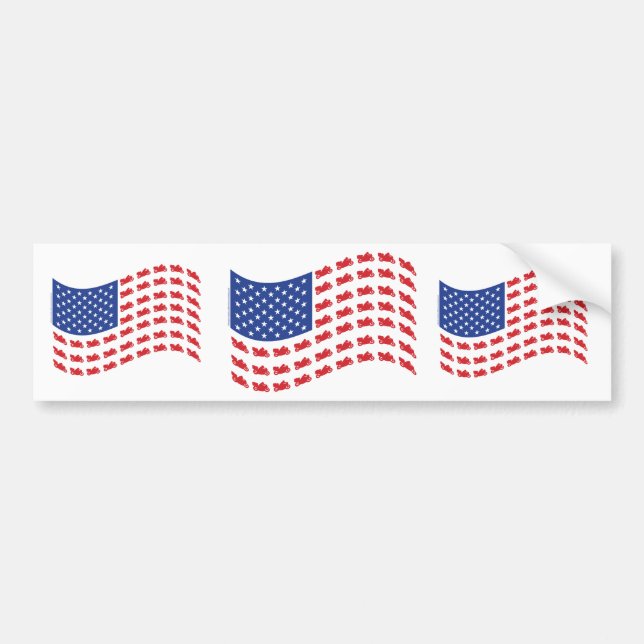 cRUISER-fLAG-wAVE Bumper Sticker (Front)