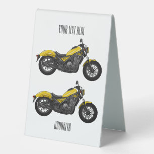 Cruiser motorcycle cartoon illustration 