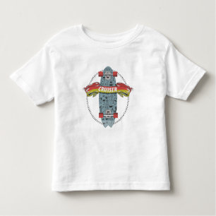 Cruiser Skateboard stick poke tattoo design Toddler T-Shirt